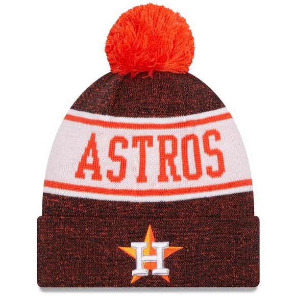 New Era Other - New Era Huston Astros Youth headwear Winter Ski Cap Banner Cuffed Pom Knit Hat